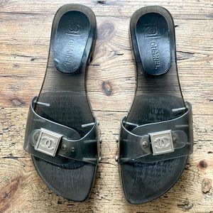 Chanel Slides- Translucent Grey